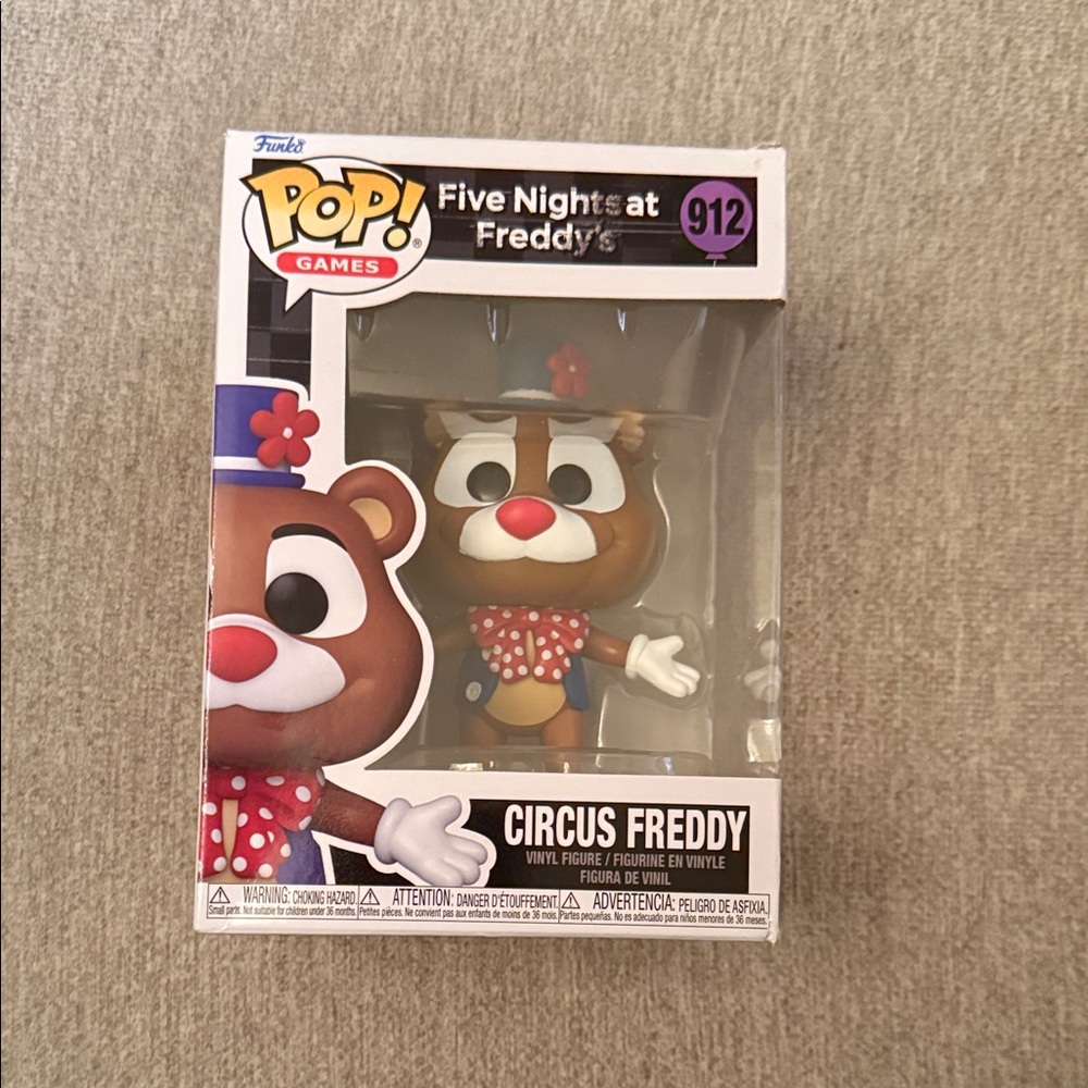 Funko Pop! Games Circus Freddy Figure - Red, Brown, White